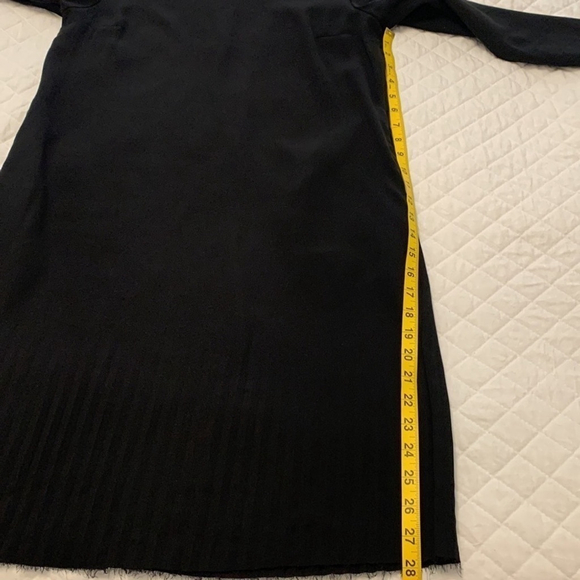 COS women’s dress long sleeves pleated hemline & cuffs back zipper black size 2 - Picture 12 of 14